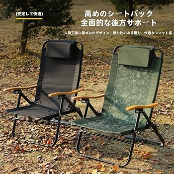 Amazon.co.jp: クライニングローチェア アウトドアデッキチェア